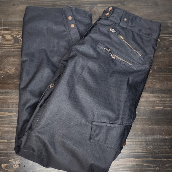 Obermeyer‎ Jayden Ski Pants Ladies Size 6 Zip Pockets 05116 Snowboard Black - Picture 1 of 16